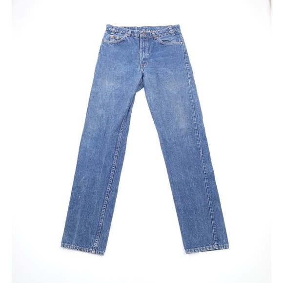 Vtg 80s Levis 505 Orange Tab Mens 34x36 Faded Regular Fit Straight Leg Jeans USA